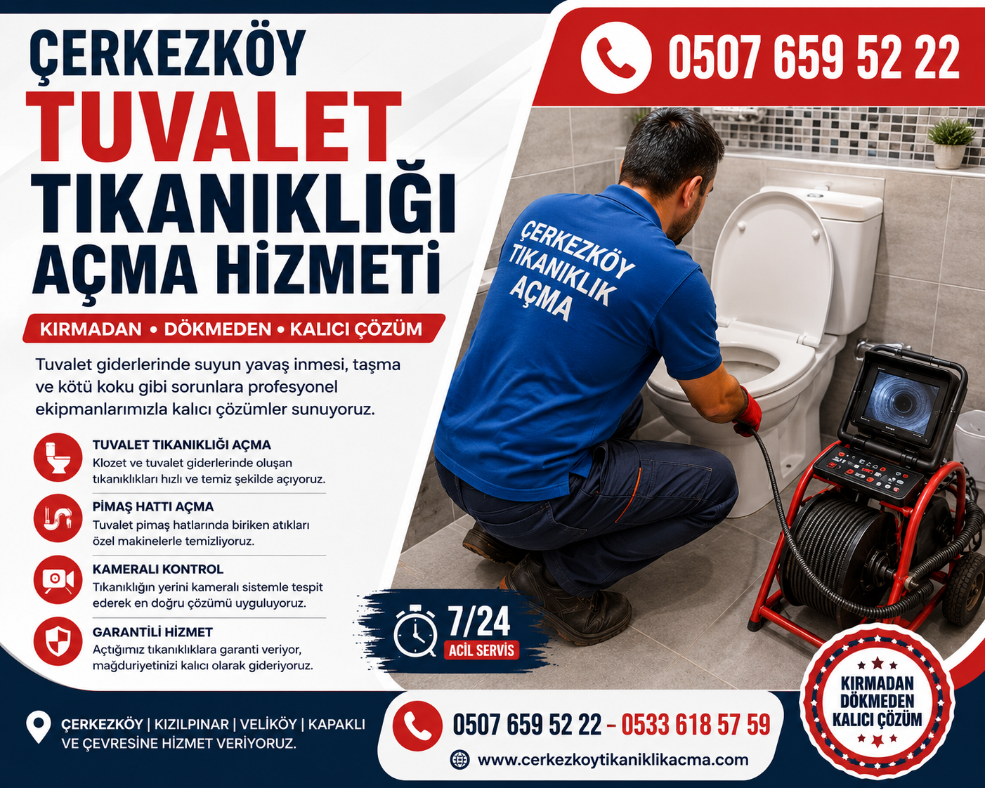 Çerkezköy Tuvalet Gideri Neden Geri Taşar? – 0507 659 52 22